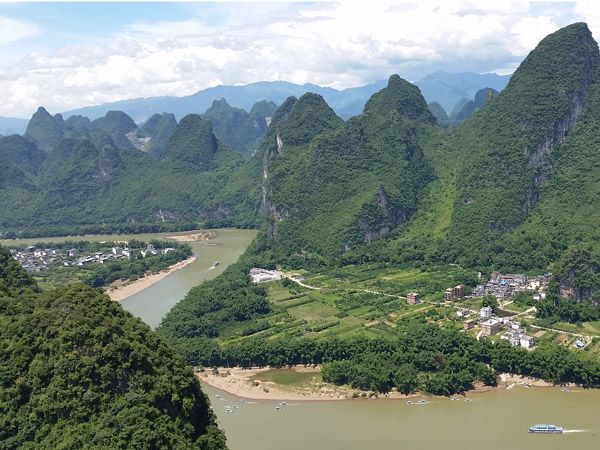 The Li River as viewed from Xianggong Hill